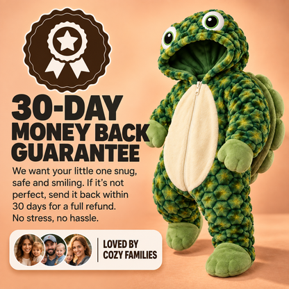 Cozy Turtle Plush Baby Onesie